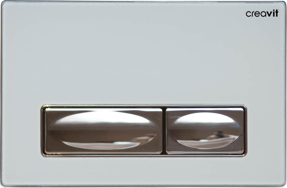 GP4001.00 Кнопка для инсталляции белая стекло Creavit  - Вид №1