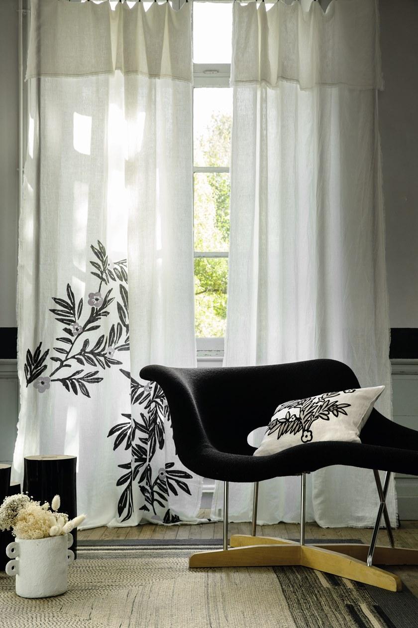 Élitis Штанговая занавеска с принтом из льна sun-id-1453495 - Вид №5