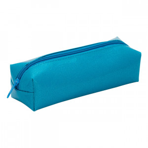 2191484 Пенал-косметичка на молнии, ткань с блестками 6 х 19.5 х 5 см голубой Я - Художник!