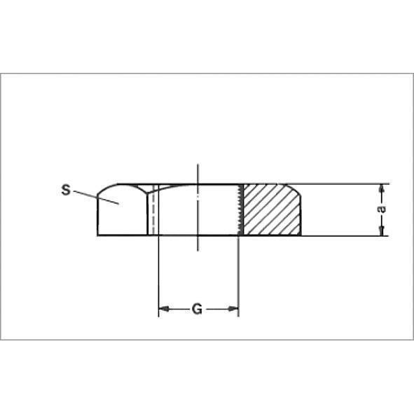 1331014 SANHA 3310 контргайка шести- гранная, латунь 1/4  SW 22 мм  - Вид №1