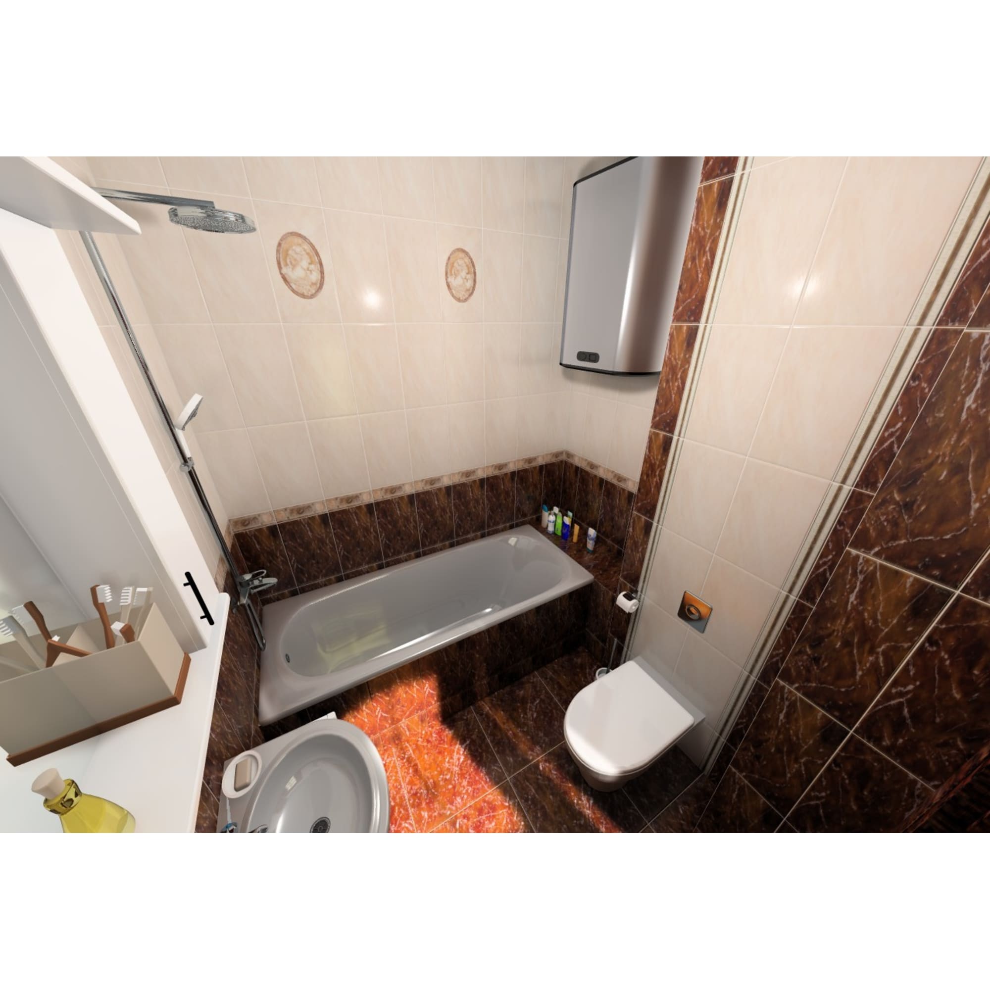 14175506 Декор «» 23x40 см цвет коричневый Pietra Santreyd - Вид №4