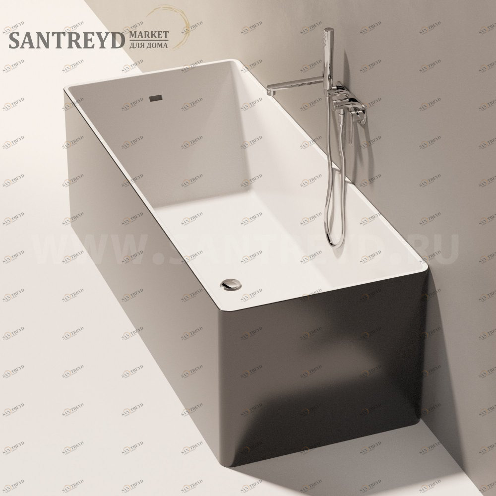 Ванна свободностоящая WASH 170 см черная Ceramica Flaminia MW170BCNERO