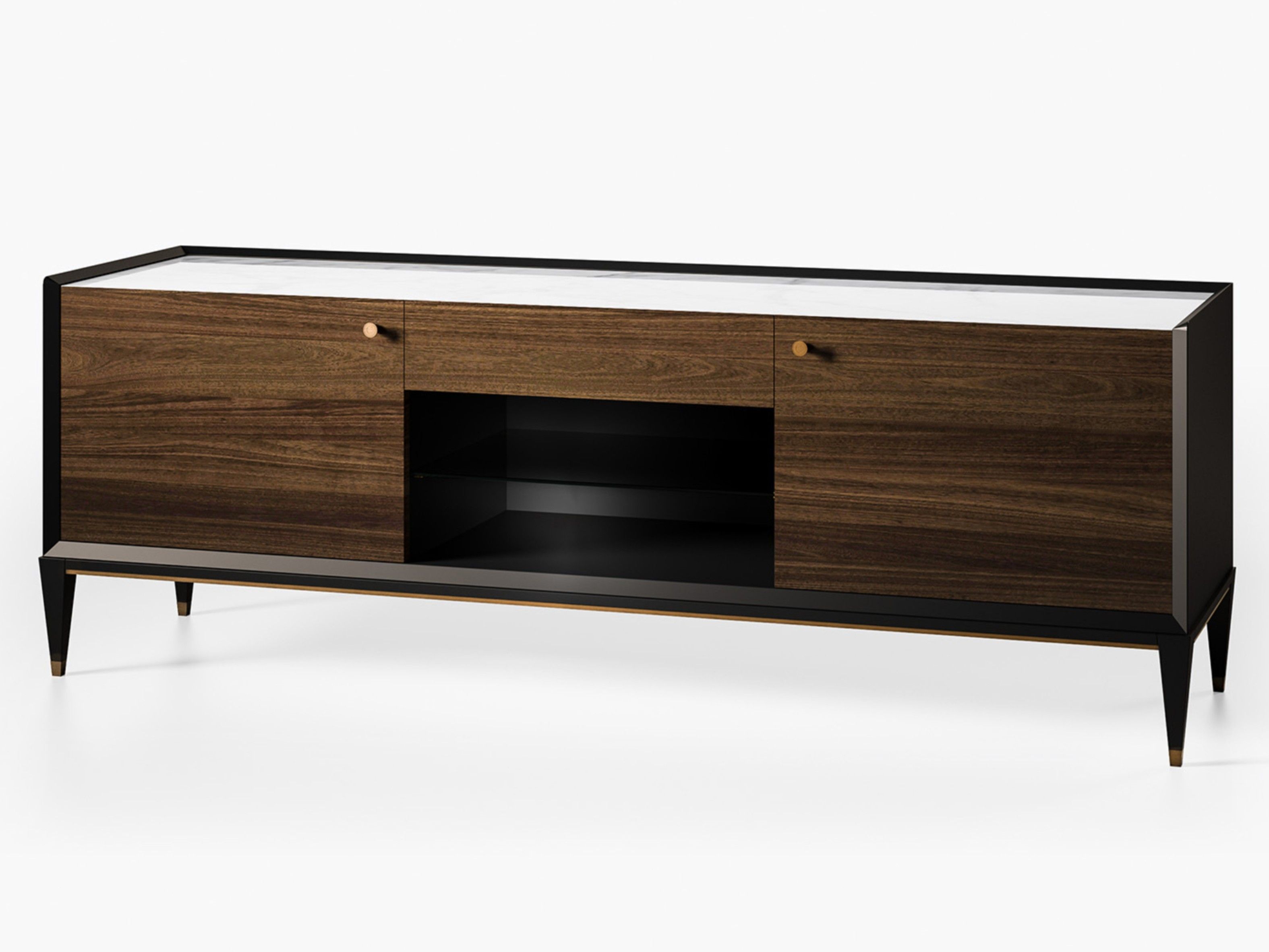 Мраморный и деревянный шкаф для телевизора CPRN HOMOOD Eclipse ARCH-00120098