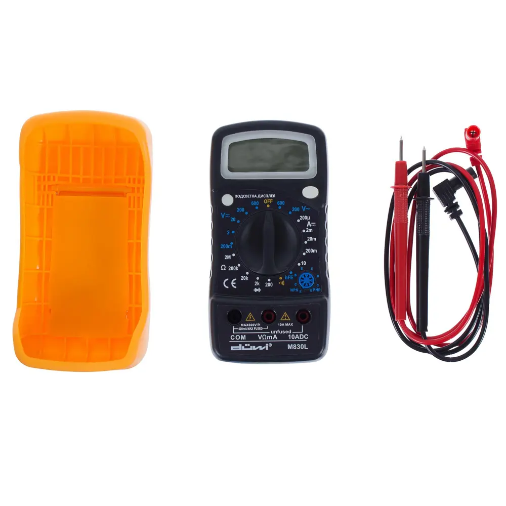 DUWI M830l - цифровой мультиметр с защитным чехлом и подсветкой 81927438 STLM-0013948 - Вид №1