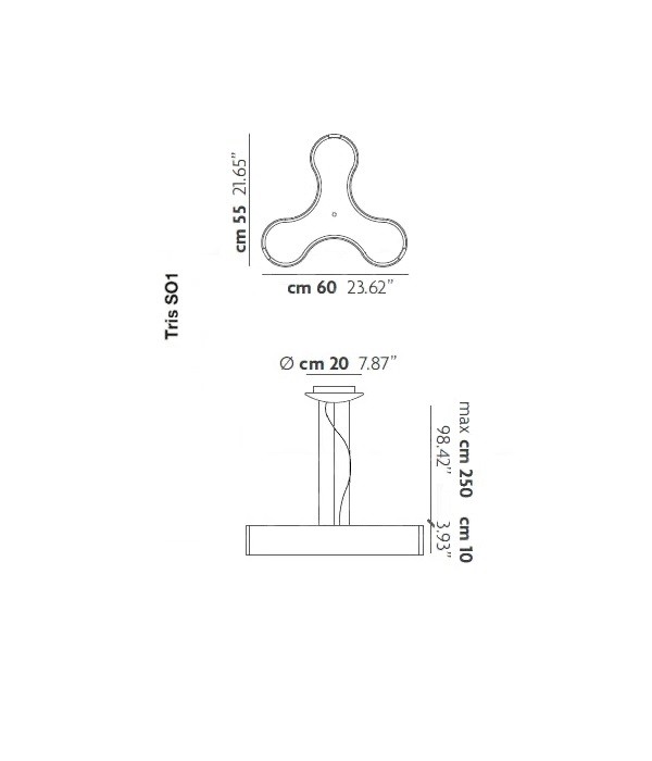 Studio Italia Design Tris SO1 CR 016 светильник подвесной 63993 - Вид №3