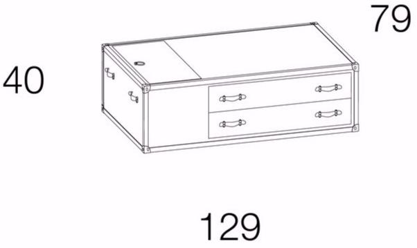 Caroti Деревянный журнальный столик с вещевым ящиком Via montenapoleone 1085  - Вид №6