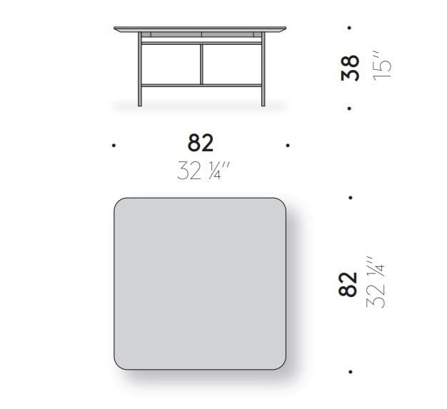 Квадратный садовый столик из натурального камня DE PADOVA Andon ARCH-00037200 - Вид №4