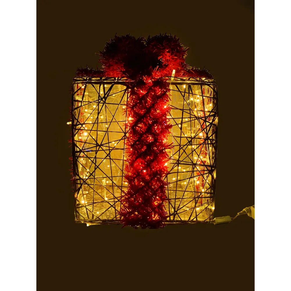 Электрическая светящиеся фигура Подарок 200 LED 120x120x120 см теплый белый свет 86164005 STLM-2023500 AJURIO  - Вид №2