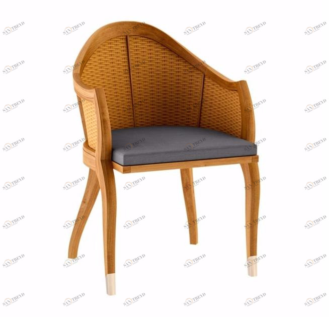 ASTELLO Садовый стул из тика с подлокотниками Tulipe Tu.sf1.s1