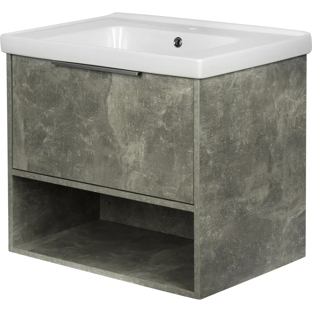 Тумба под раковину универсальная «Дана» 70 см, цвет серый цемент SANFLOR STLM-2063839 - Вид №1