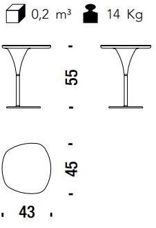 Moroso Журнальный столик Laminam® со стальным основанием Bloomy sun-id-1490057 - Вид №10