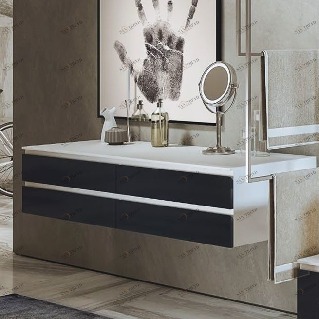 Moma Design Тумба подвесная с 4 ящиками 1400 Emotion350/ 8 черный матовый EMY01140