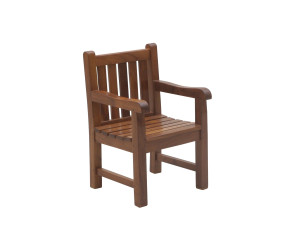 Стул для сада из тикового дерева с подлокотниками