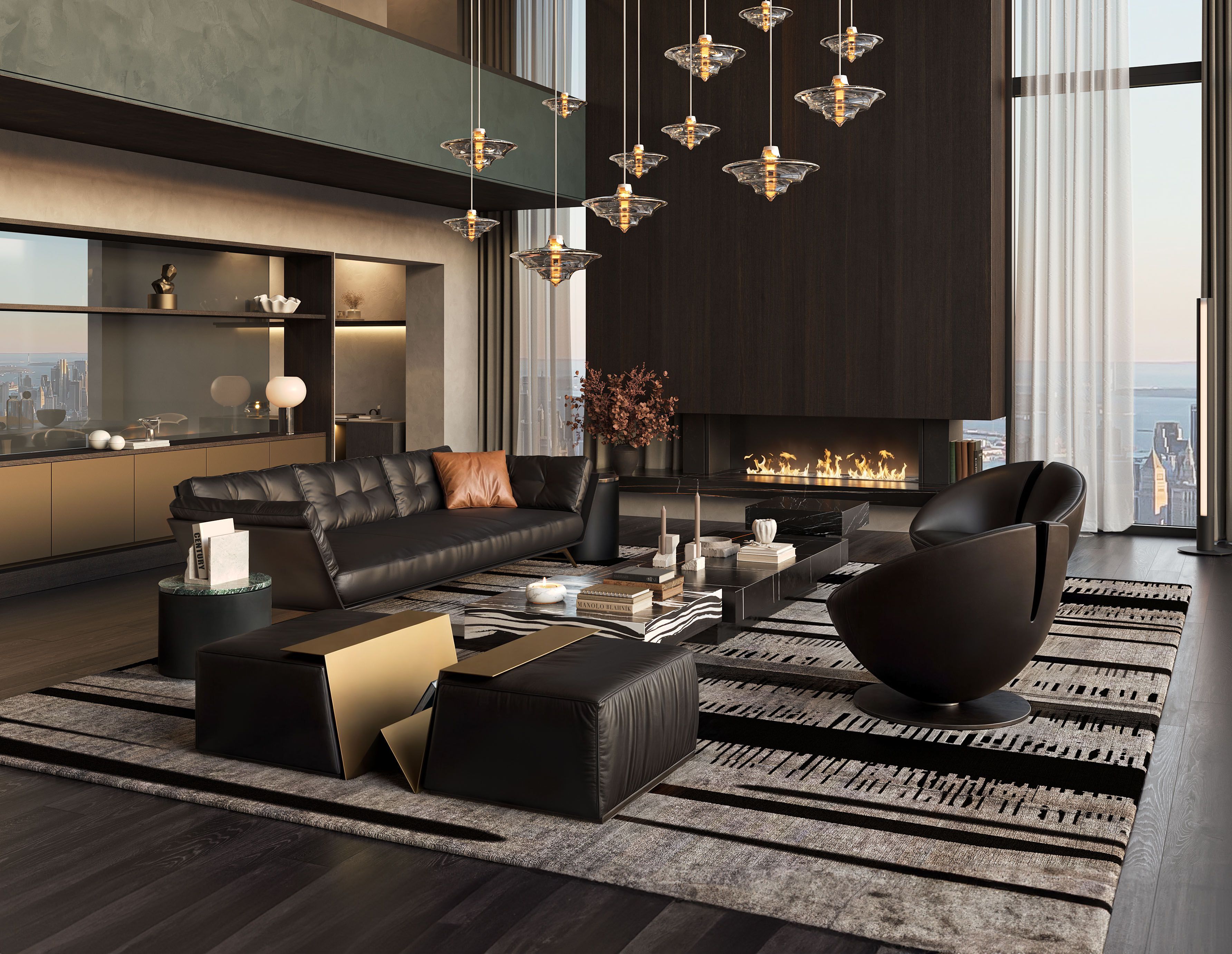 Кожаный пуфик с журнальной стойкой Wayne Enterprises Home Collection WE-158 ARCH-00124735 - Вид №2