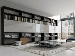 MisuraEmme Книжный шкаф из лакированного дерева с ящиками Misuraemme