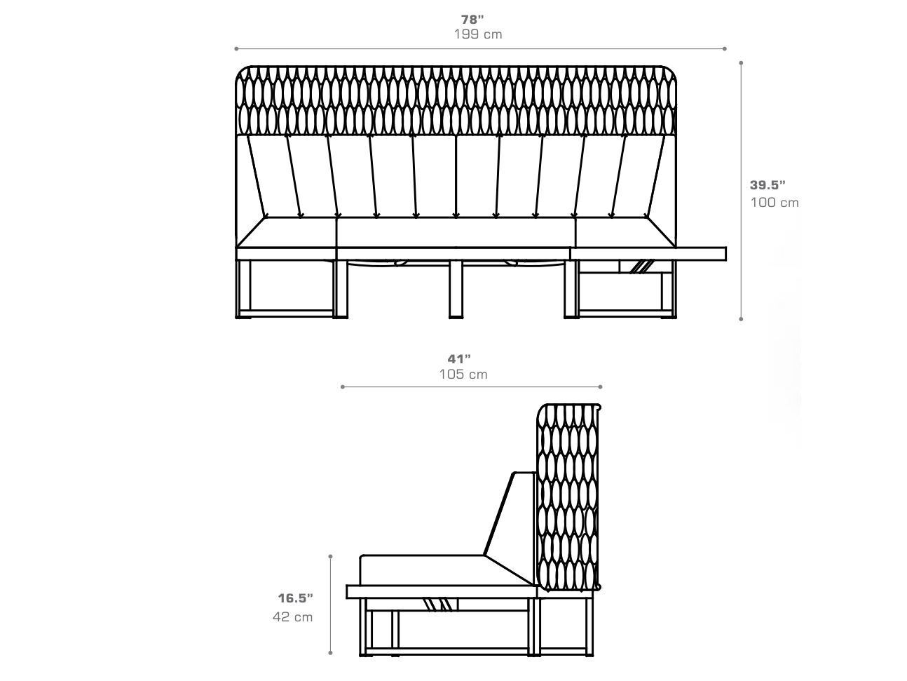 Модульный изогнутый садовый диван из ткани MAMAGREEN Munia ARCH-00036922 - Вид №16