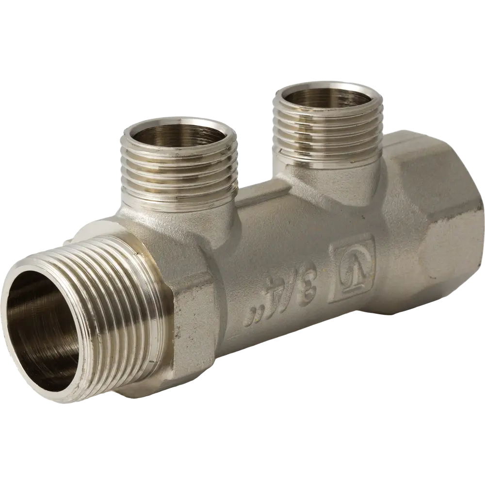 Коллектор с наружной резьбой Valtec на 2 выхода 3/4"x1/2" VTc.500.N.0502 10526735 STLM-2036357 