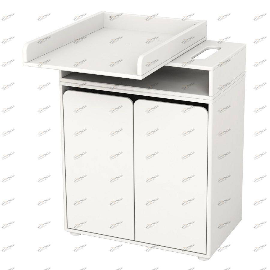 Стол пеленальный Flexa Baby с двумя дверцами и полкой, белый, 96х72х43,5/72 см 901066240