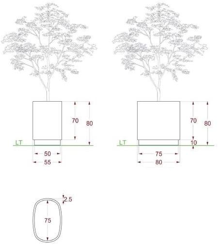 Manufatti Viscio Кашпо для общественных мест из оцинкованной стали Eolo sun-id-1499128 - Вид №3