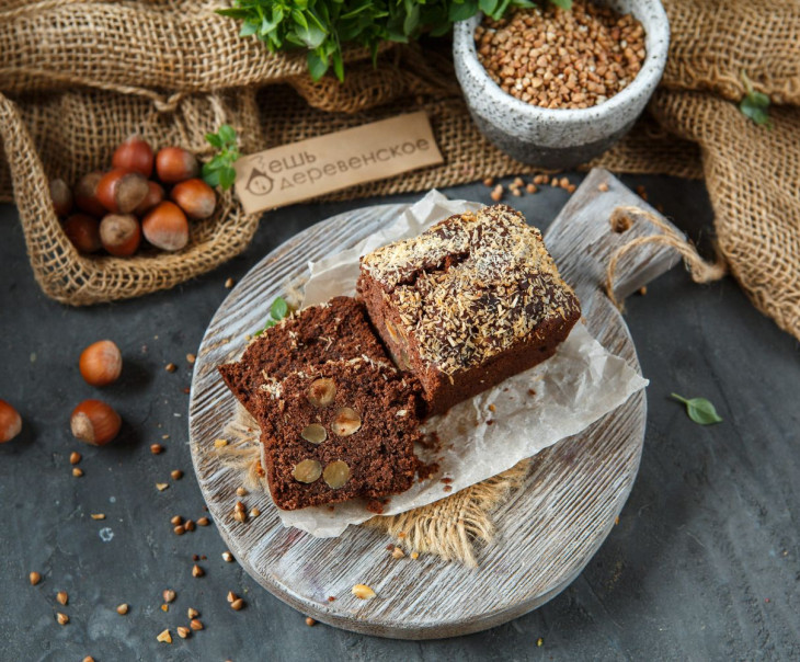 5317 Мини-десерт "Брауни из зеленой гречки" Вкусляндия 