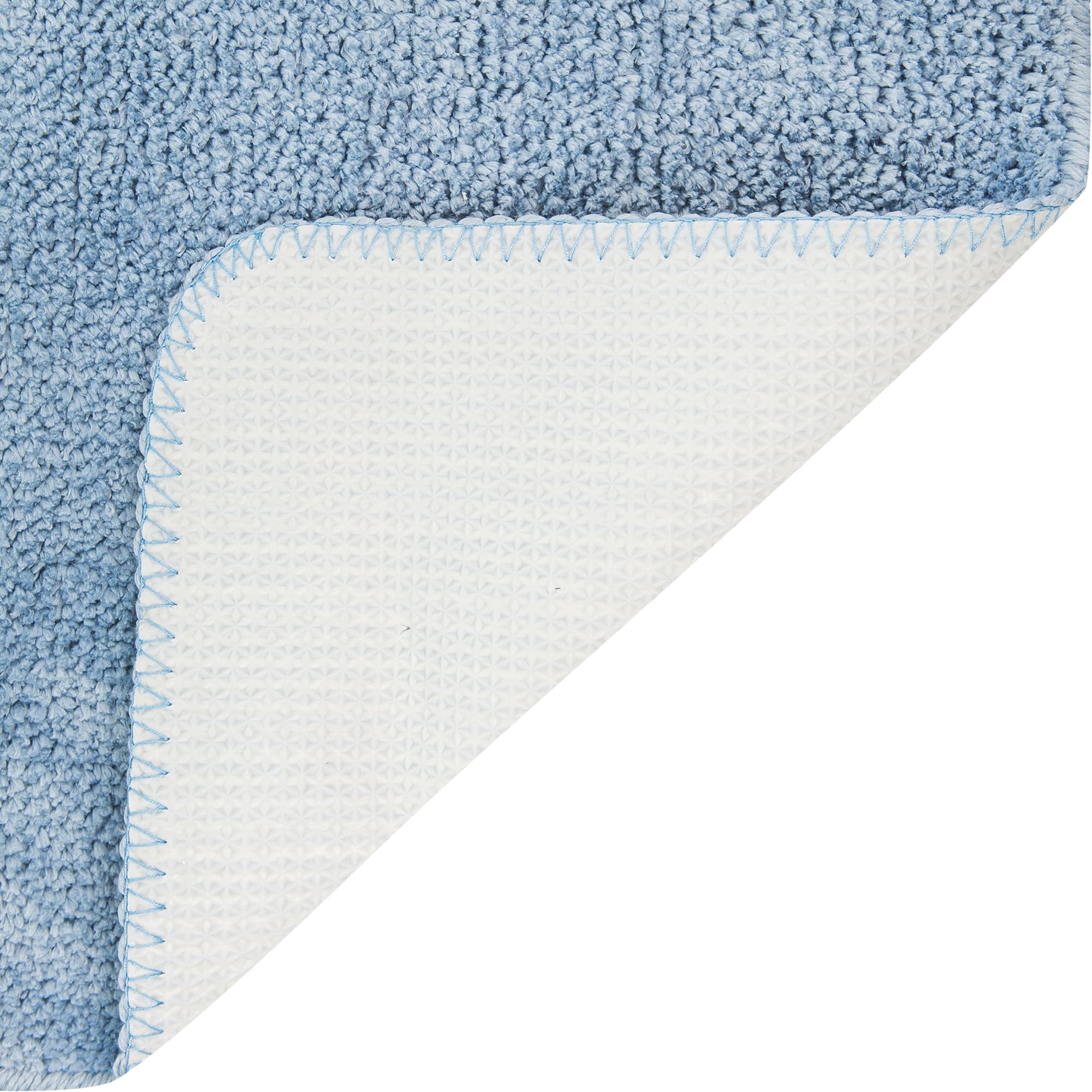 82490625 Коврик для ванной комнаты 45x70 см цвет светло-синий Presto Santreyd  - Вид №2