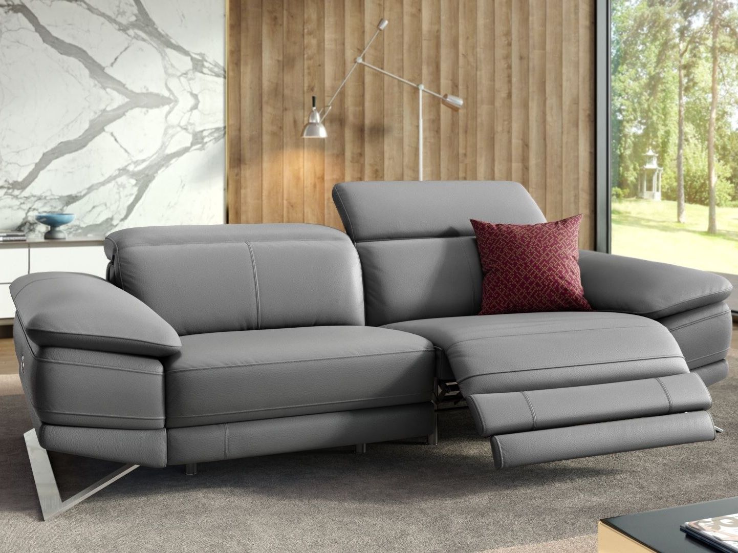 3-местный кожаный диван Sofanella FERRARA ARCH-00069768 - Вид №2