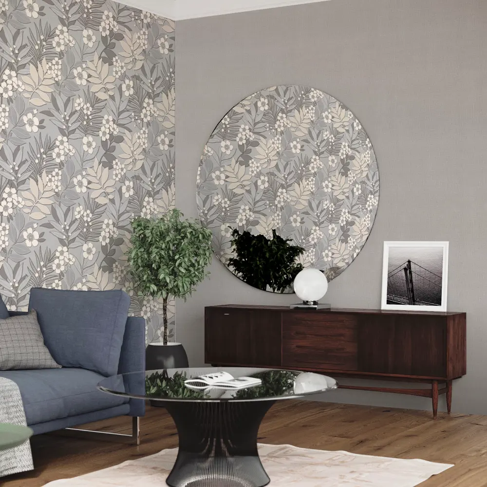 Обои флизелиновые Euro Decor Mia серые 1.06 м 6009-11 83684894 STLM-2151959 - Вид №3