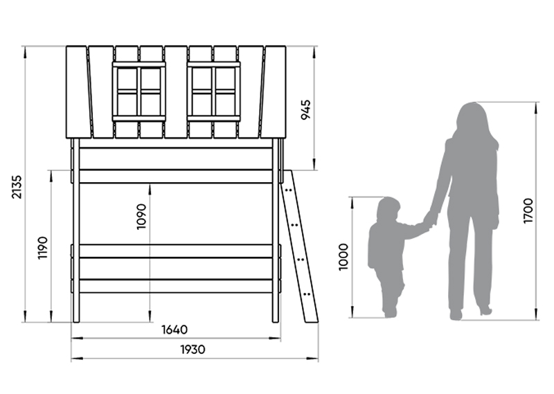 Кровать-чердак Home West M 80х160 см белая, серая ELLIPSE ELLIPSE HOME 351809 Белый;серый Santreyd  - Вид №4
