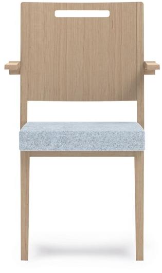 PIAVAL Штабелируемый тканевый стул с подлокотниками Swing | health & care 32-11/t3 - Вид №1