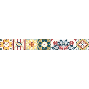 Бордюр настенный Azori «Festa Maiolica» 50.5x6.2 см разноцветный 82472926 STLM-2118044