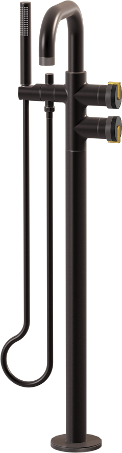 E-11557-R1MBK-L1BAU-GM Смеситель напольный отдельностоящий (внешняя часть) GRAFF MOD+