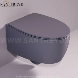 LFT18ANTRACITEMATT Подвесной унитаз настенный Серый Simas LFT Spazio Италия