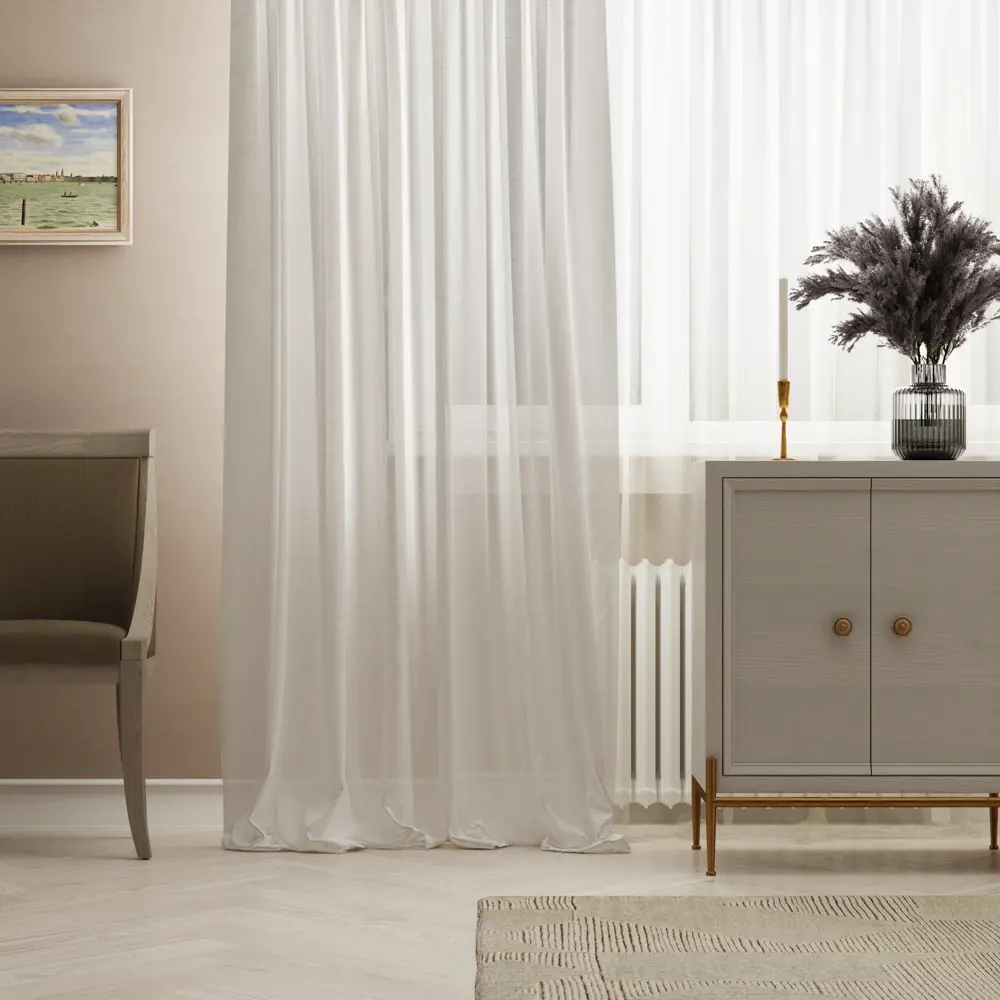 Тюль на ленте Inspire Sepon 300x280 см цвет белый STLM-2182348