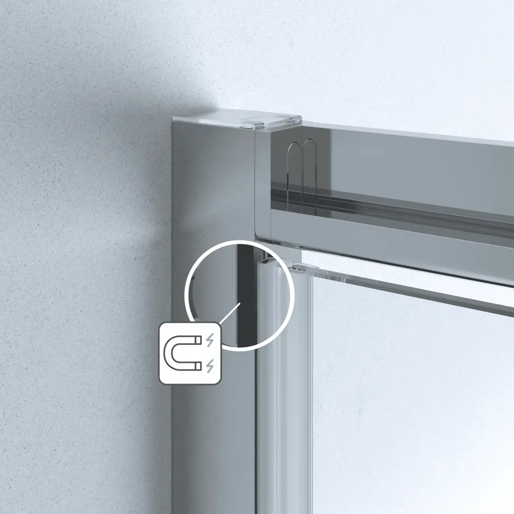 Стекло для распашной душевой двери Sensea Easy 90 см прозрачное, цвет профиля на выбор STLM-2206123 - Вид №10