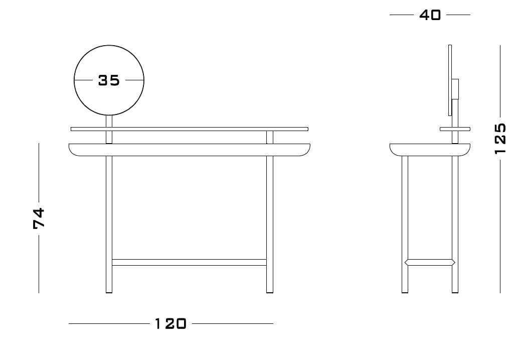 Мраморный туалетный столик Secolo ARCH-00121394 - Вид №6