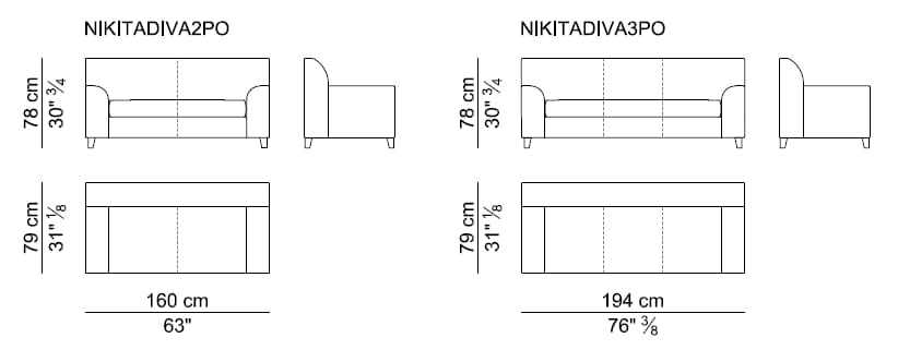 2-местный кожаный диван i 4 Mariani NIKITA ARCH-00134515 - Вид №1