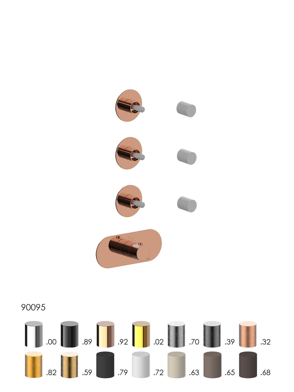 Термостатический смеситель для душа с 4 отверстиями Rubinetterie Frattini отдельная эстетика ARCH-00038079 - Вид №22