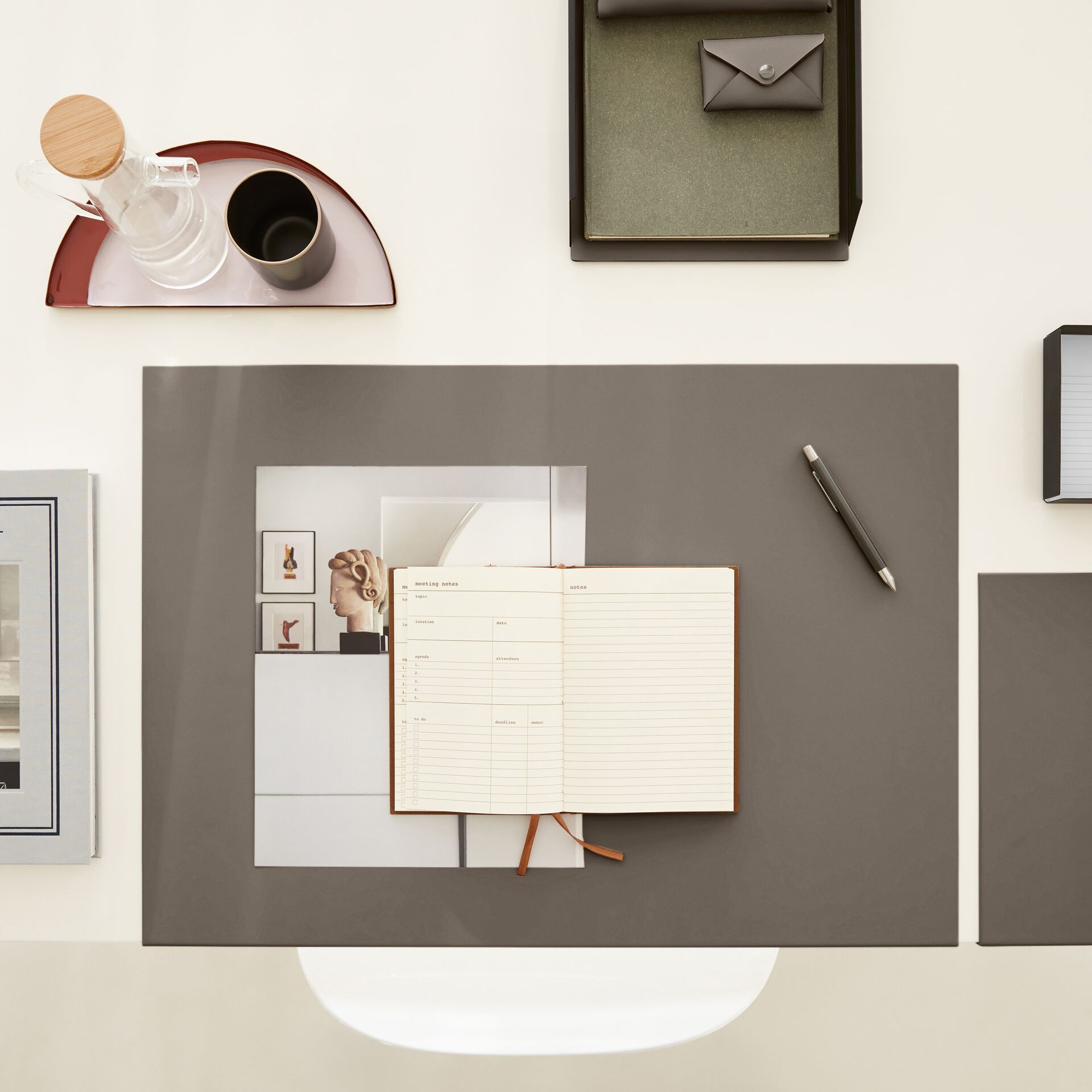 Лоток для документов из нержавеющей стали и кожи EGLOOH Муар ARCH-00027153 - Вид №19