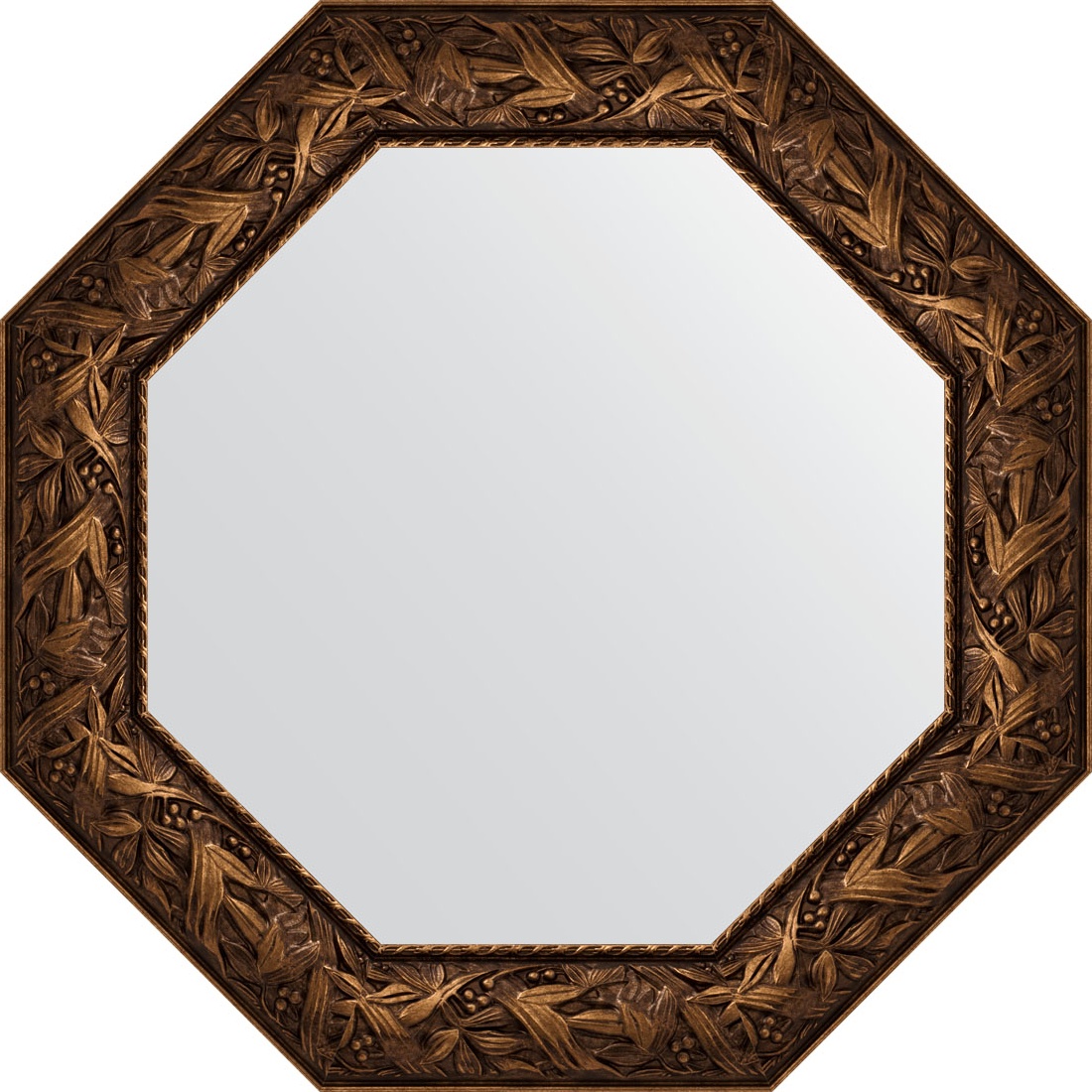 BY 7375 Зеркало в багетной раме - византия бронза 99 mm EVOFORM Octagon