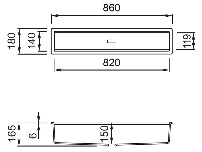 Раковина с одной чашей в Кератеке Elleci элитная кухня ARCH-00022898 - Вид №5
