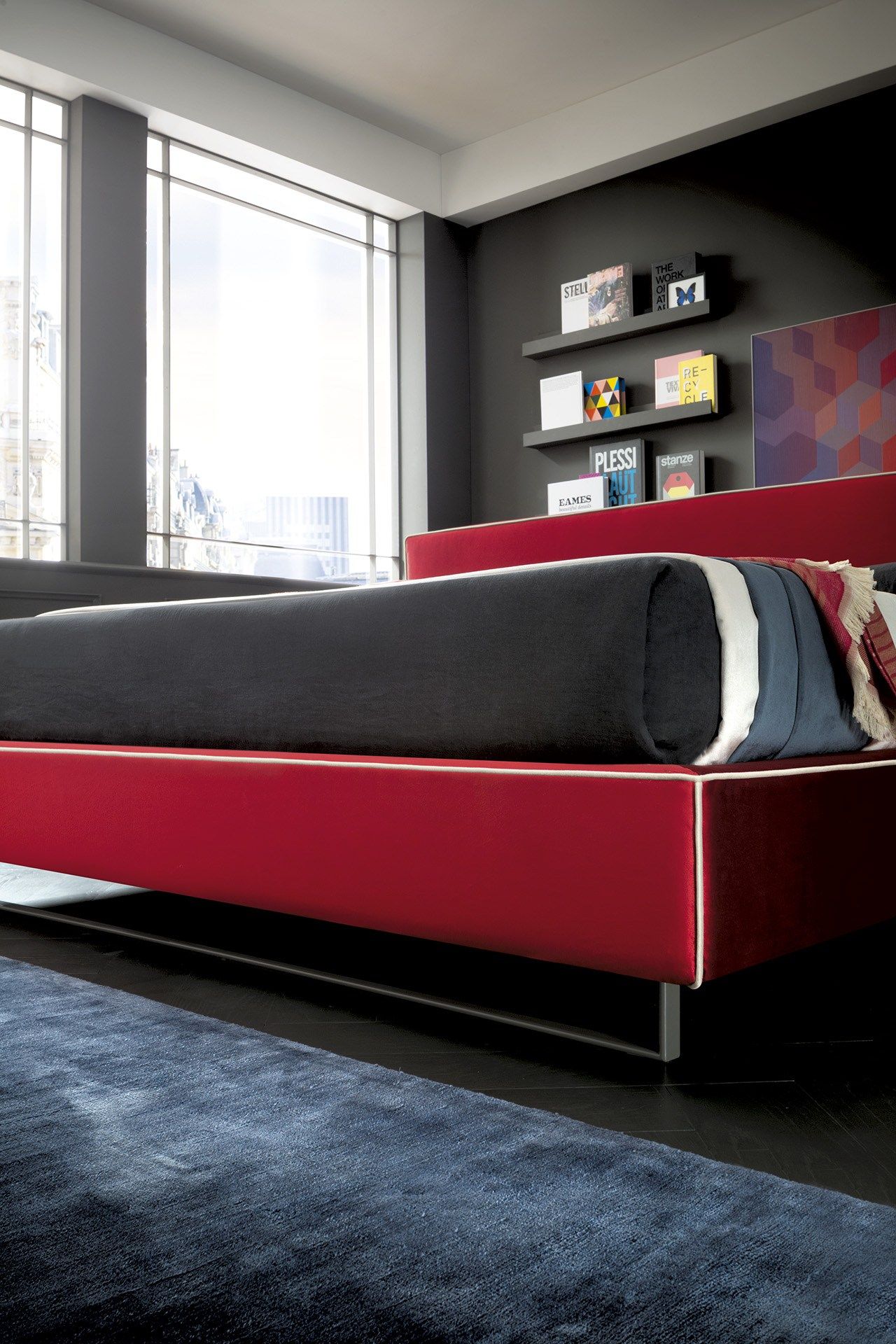 Двуспальная кровать для хранения ткани с мягким изголовьем Felis Bedstories ARCH-00105228 - Вид №21