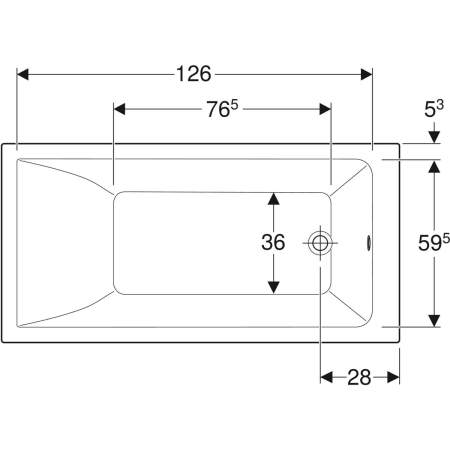 554.300.01.1 Прямоугольная ванна Geberit Renova Plan Geberit  - Вид №23