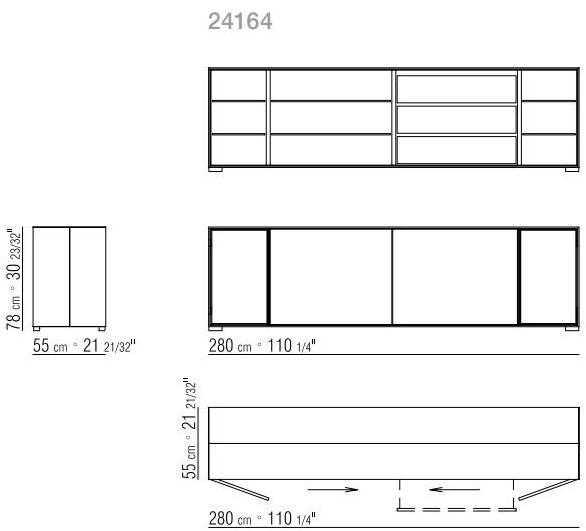 Flexform Комод деревянный с раздвижными дверцами sun-id-1484187 - Вид №5