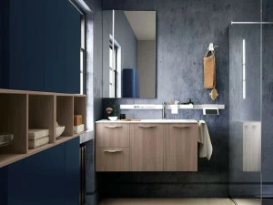 Archeda Тумба под умывальник одинарная настенная, лакированная Light