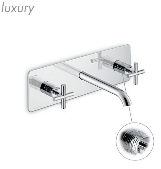 newform Смеситель для умывальника настенный на 3 отверстия с тарелкой Blink sun-id-1403031 - Вид №2