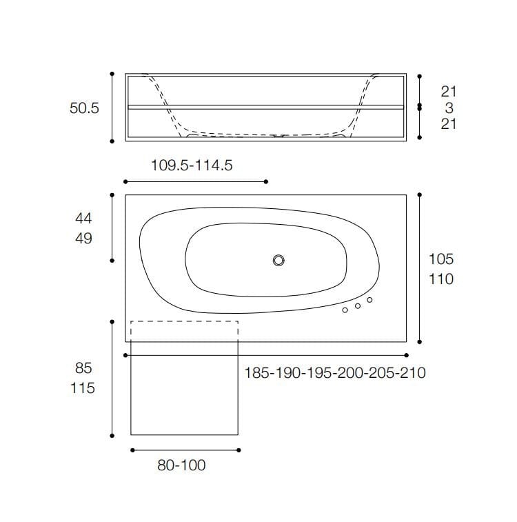 Cristalplant ванна с деревянной скамейкой Falper Vascamisura ARCH-00033786 - Вид №2
