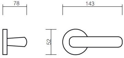 Pasini Ручка из латуни на розетке Horus 3201  - Вид №2