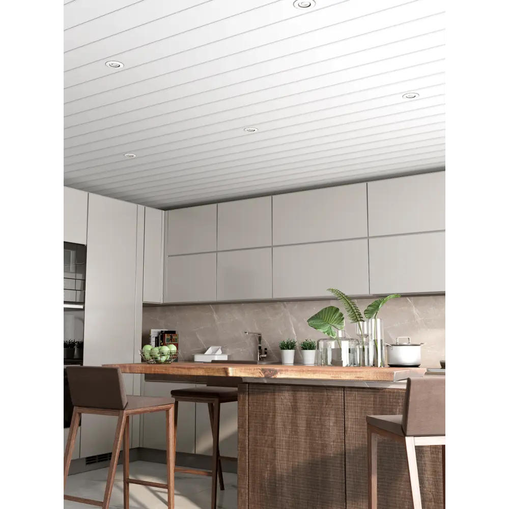 Artens: Реечный потолок жемчужно-белый для влажных помещений 15373336 STLM-1018645