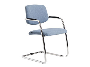 Тканевый консольный стул с подлокотниками