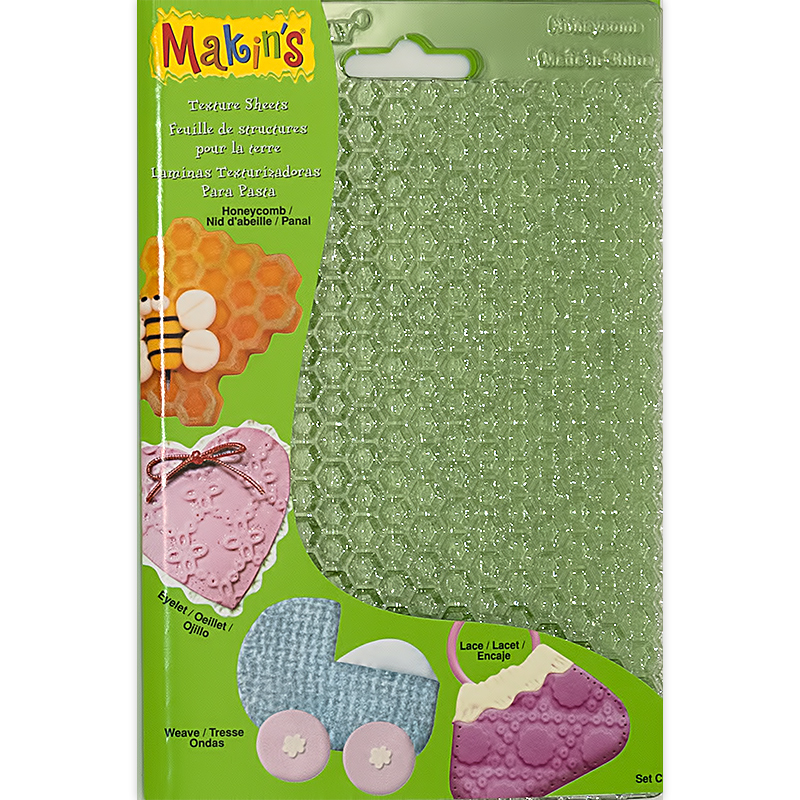 38003 Комплект текстурных листов C - соты, волны, петля, кружево Makin`s 
